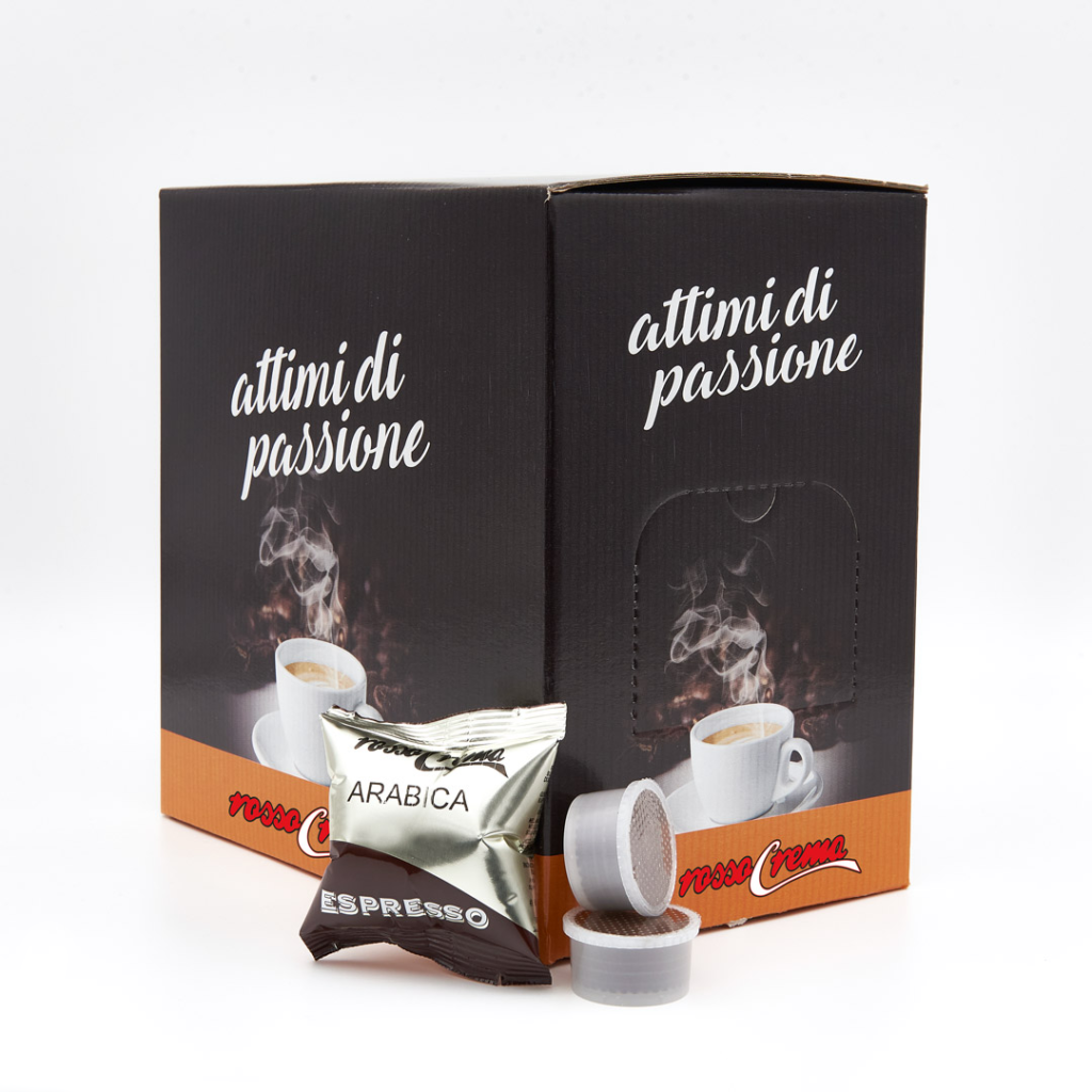 50 capsule Rossocrema Arabica Espresso compatibili Lavazza