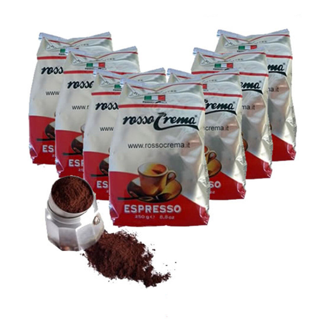 Caffè Rossocrema Macinato Per Moka – n.5 Confezioni da 250 g